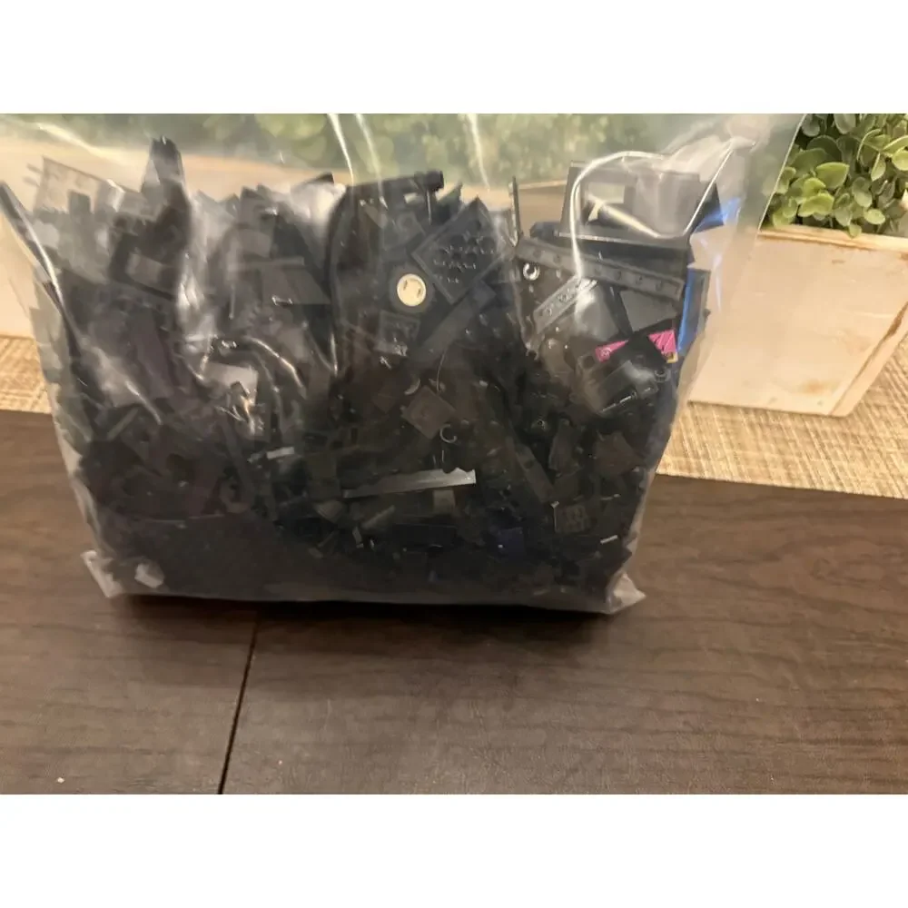 2.1 lbs of Black Lego Bricks. 100% Authentic Parts And pieces!